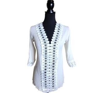 Loco Boutique Swimsuit Coverup Size Small, White